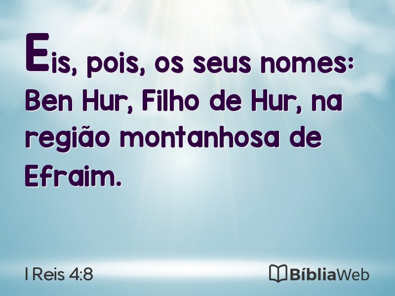 I Reis 4:8 em imagem para compartilhar