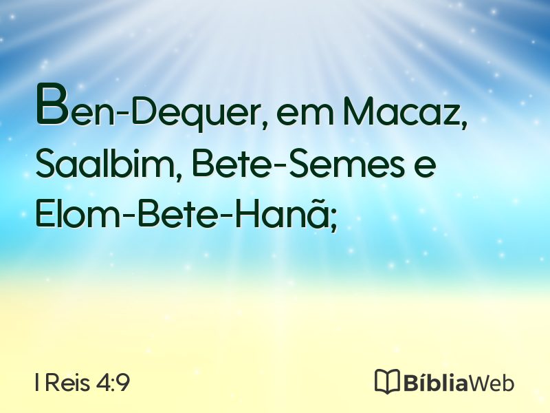 I Reis 4:9 em imagem para compartilhar