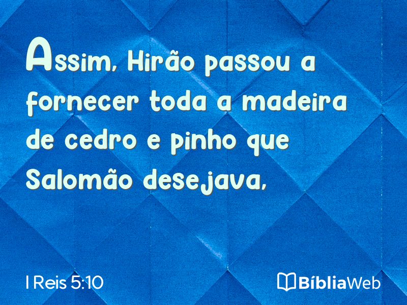 I Reis 5:10 em imagem para compartilhar
