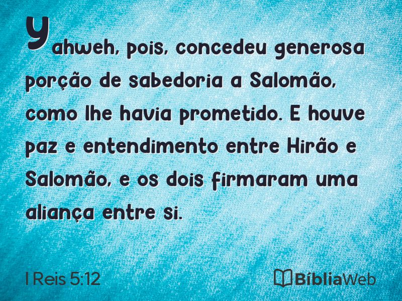 I Reis 5:12 em imagem para compartilhar