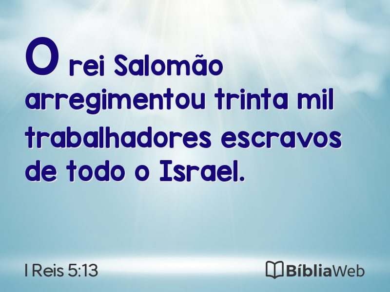 I Reis 5:13 em imagem para compartilhar