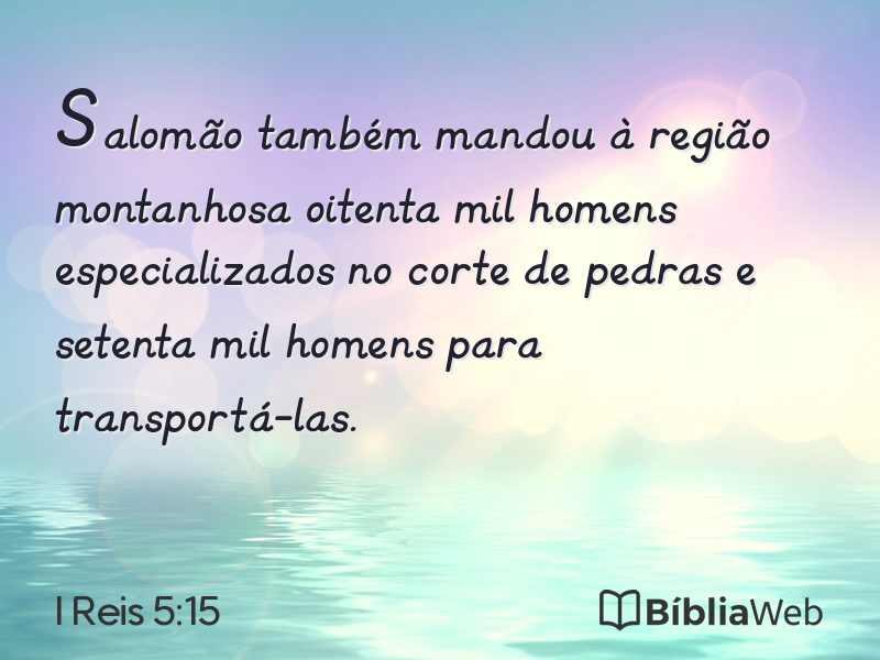 I Reis 5:15 em imagem para compartilhar