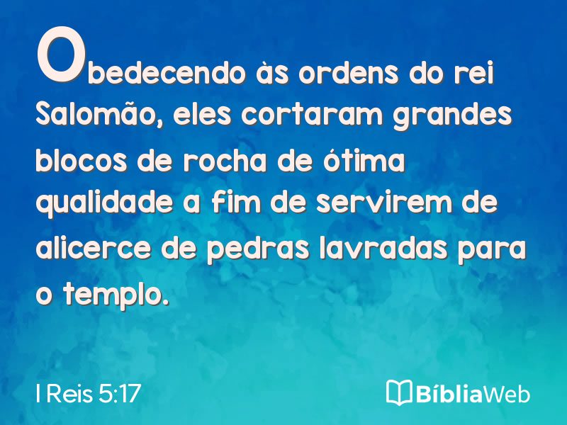 I Reis 5:17 em imagem para compartilhar