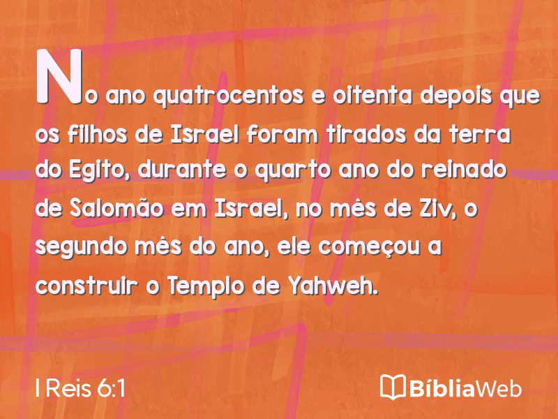 I Reis 6:1 em imagem para compartilhar
