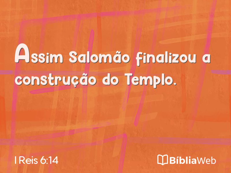 I Reis 6:14 em imagem para compartilhar