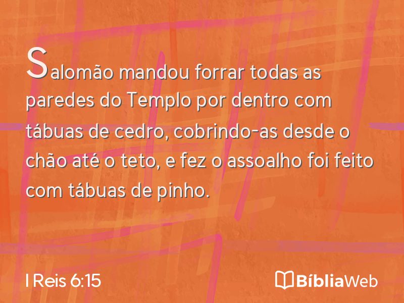 I Reis 6:15 em imagem para compartilhar