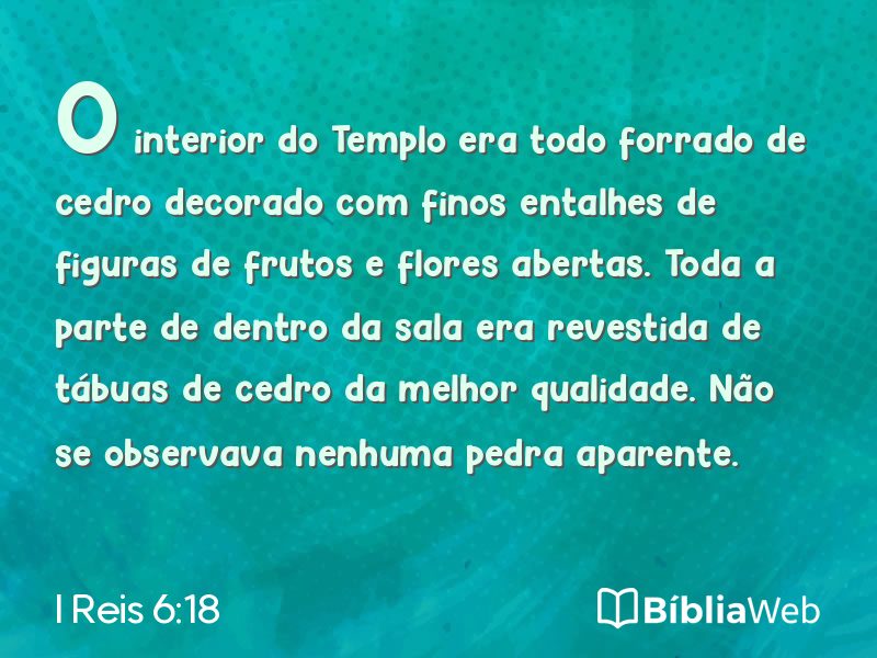 I Reis 6:18 em imagem para compartilhar