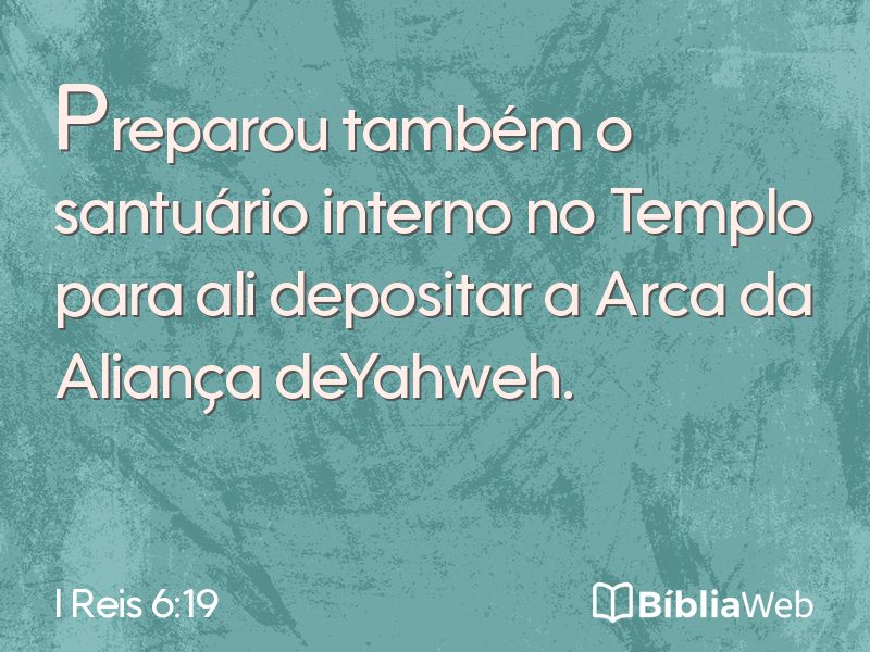 I Reis 6:19 em imagem para compartilhar