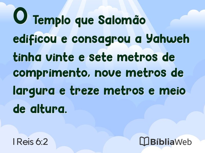I Reis 6:2 em imagem para compartilhar