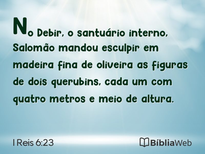 I Reis 6:23 em imagem para compartilhar