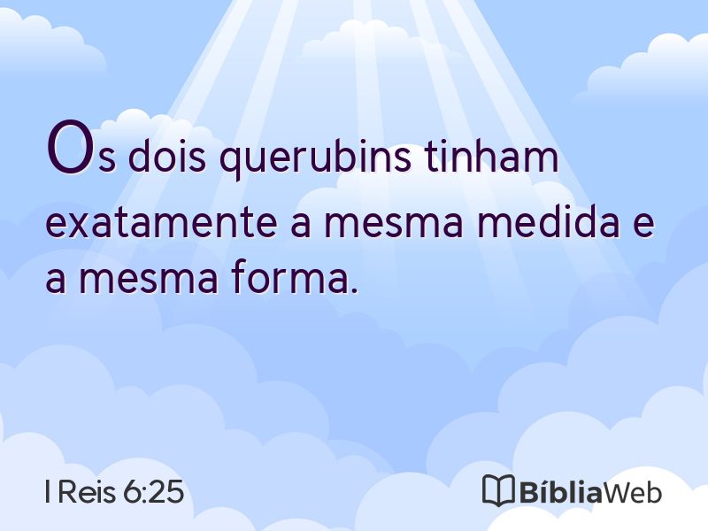 I Reis 6:25 em imagem para compartilhar