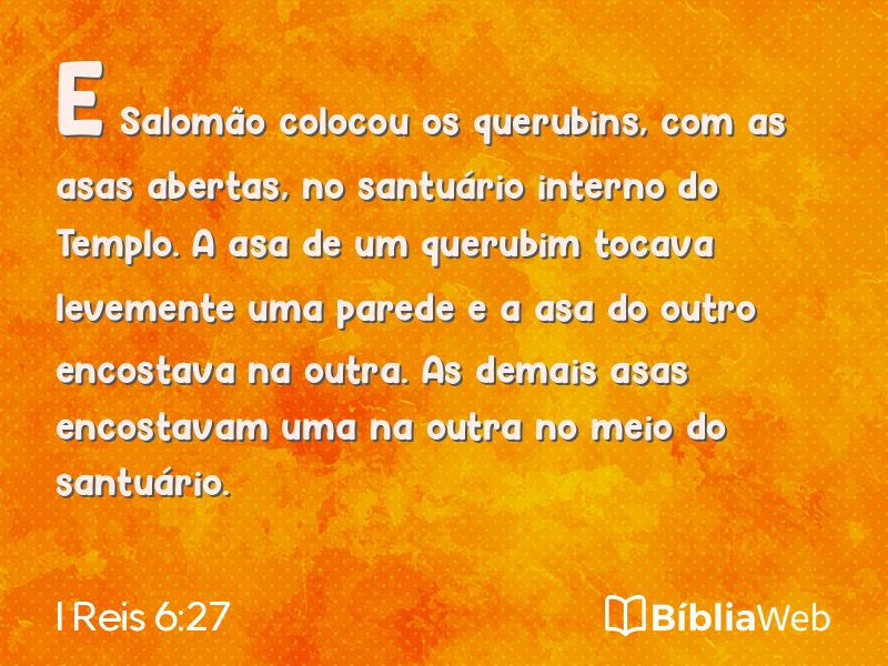 I Reis 6:27 em imagem para compartilhar