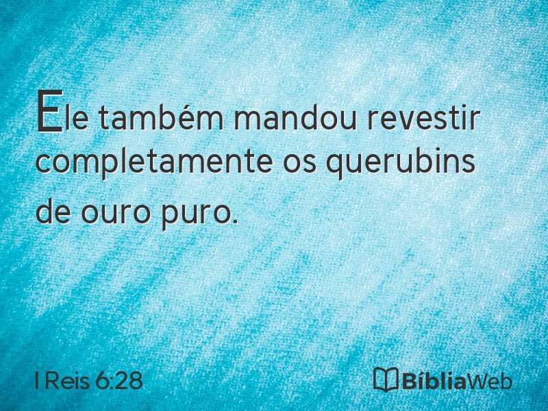 I Reis 6:28 em imagem para compartilhar