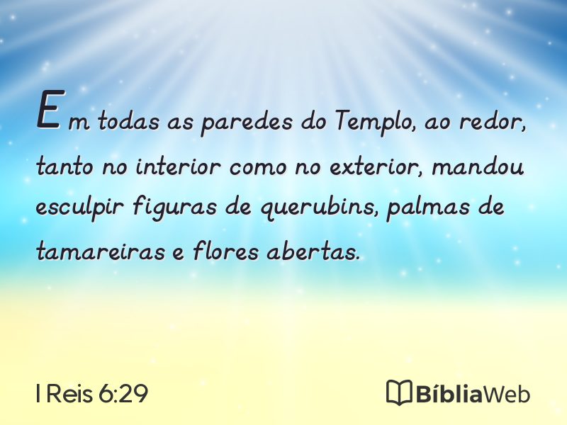I Reis 6:29 em imagem para compartilhar