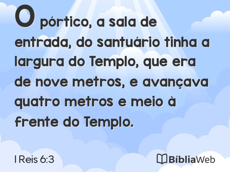 I Reis 6:3 em imagem para compartilhar
