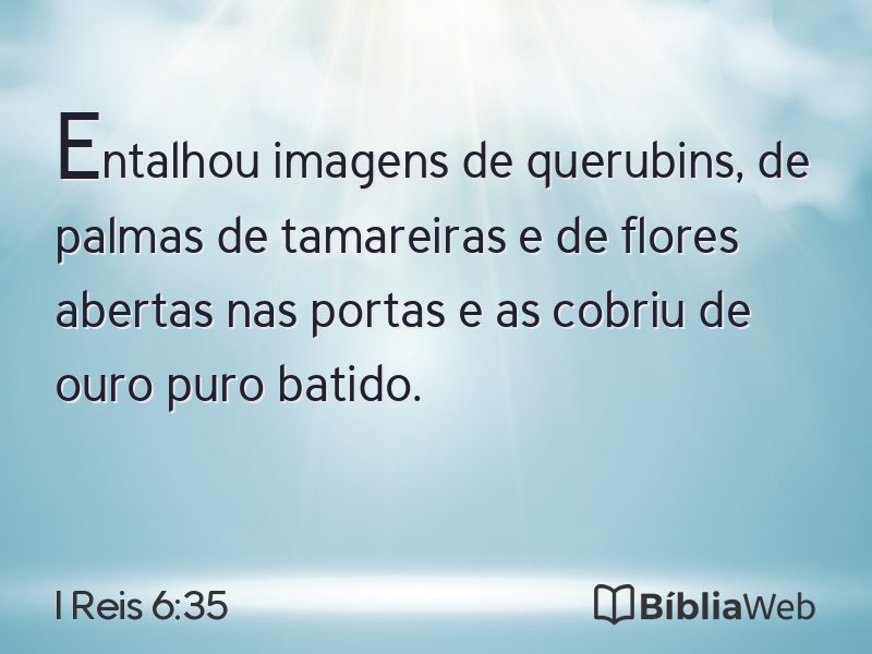 I Reis 6:35 em imagem para compartilhar
