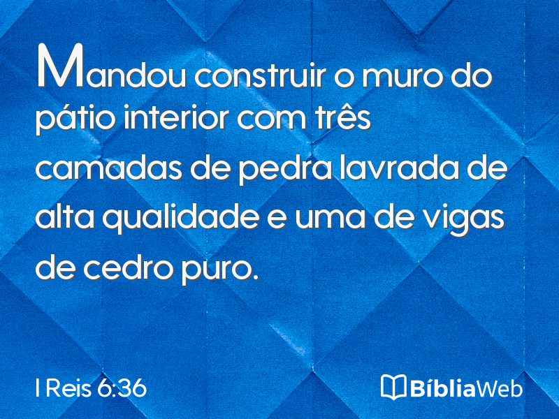 I Reis 6:36 em imagem para compartilhar
