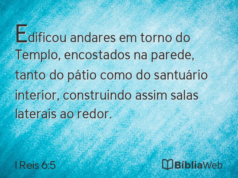 I Reis 6:5 em imagem para compartilhar