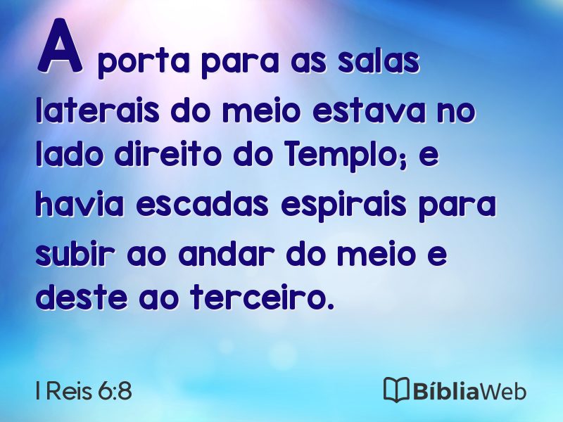 I Reis 6:8 em imagem para compartilhar