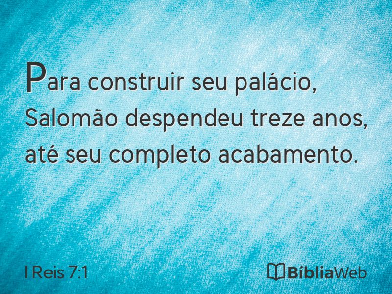 I Reis 7:1 em imagem para compartilhar