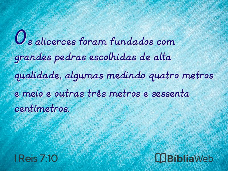I Reis 7:10 em imagem para compartilhar