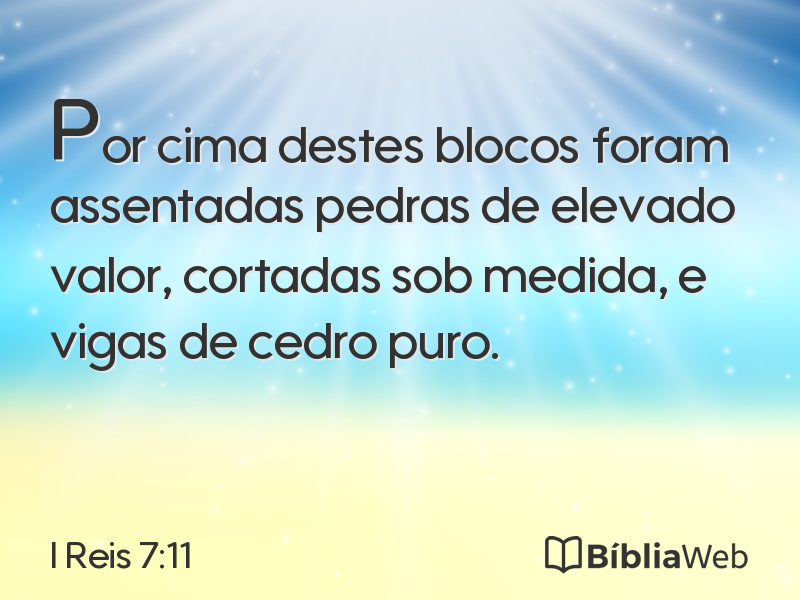 I Reis 7:11 em imagem para compartilhar