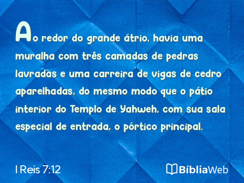 I Reis 7:12 em imagem para compartilhar