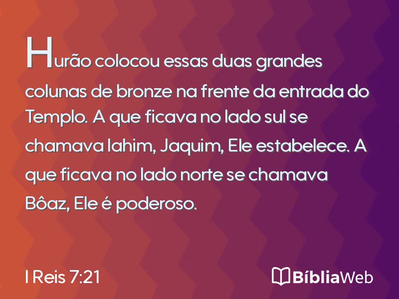 I Reis 7:21 em imagem para compartilhar