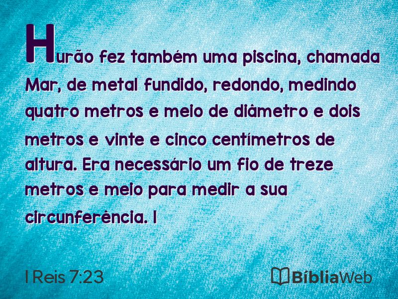 I Reis 7:23 em imagem para compartilhar