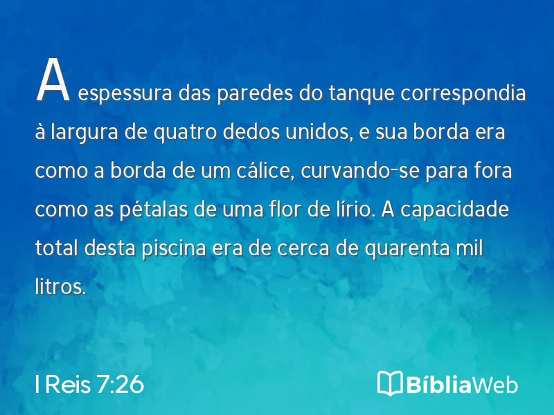 I Reis 7:26 em imagem para compartilhar