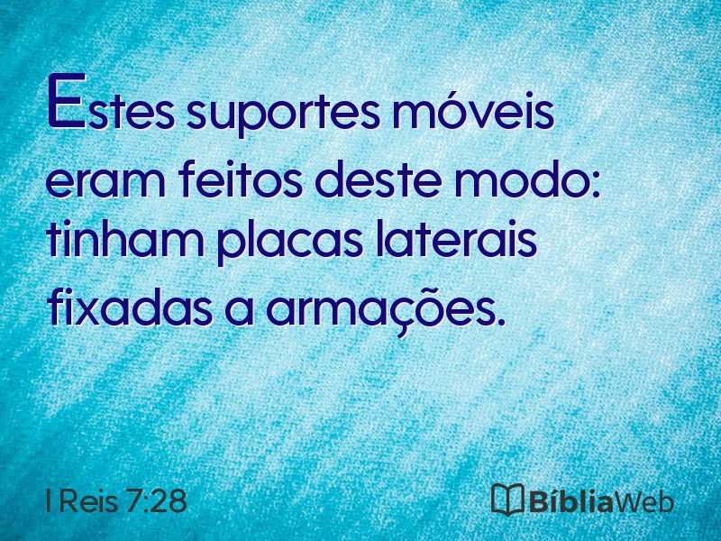 I Reis 7:28 em imagem para compartilhar