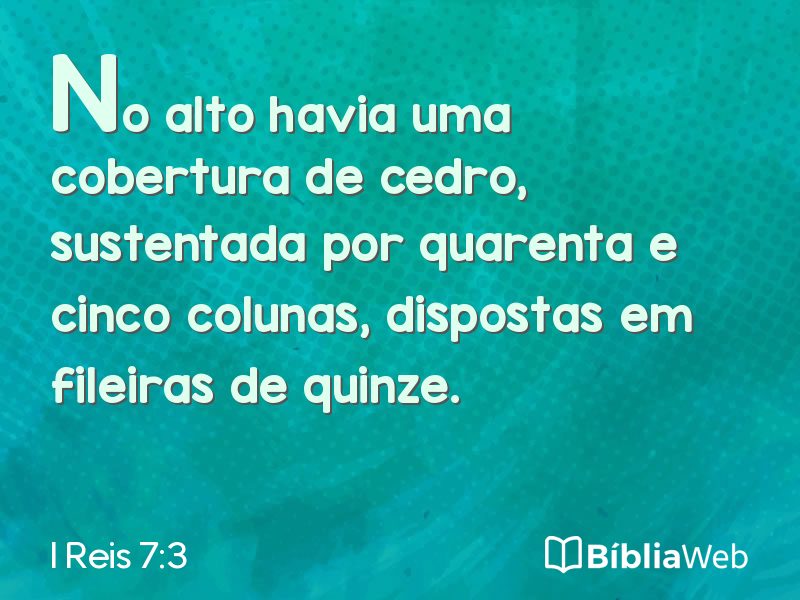 I Reis 7:3 em imagem para compartilhar