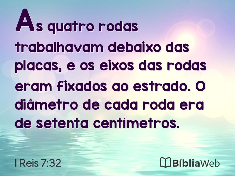 I Reis 7:32 em imagem para compartilhar