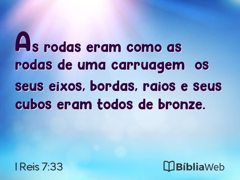 I Reis 7:33 em imagem para compartilhar
