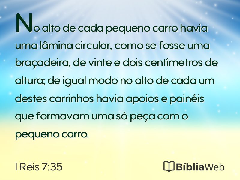 I Reis 7:35 em imagem para compartilhar