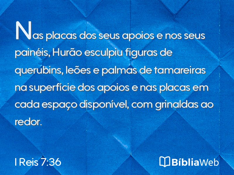 I Reis 7:36 em imagem para compartilhar