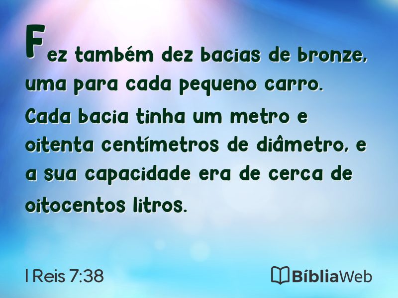 I Reis 7:38 em imagem para compartilhar