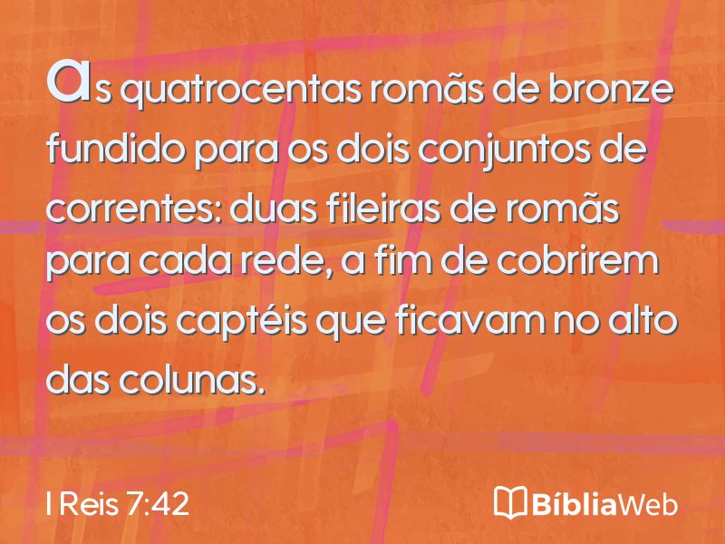 I Reis 7:42 em imagem para compartilhar