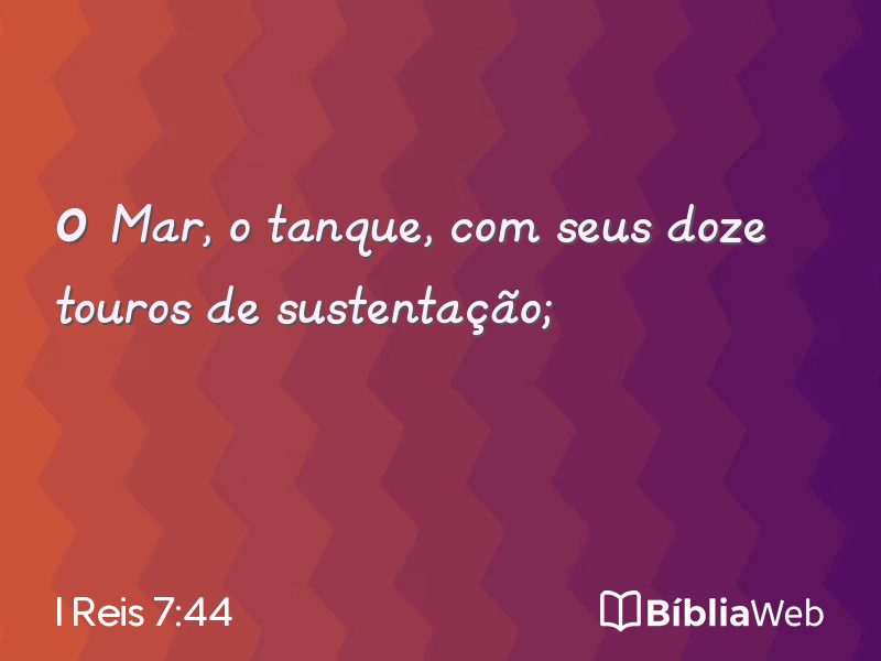 I Reis 7:44 em imagem para compartilhar
