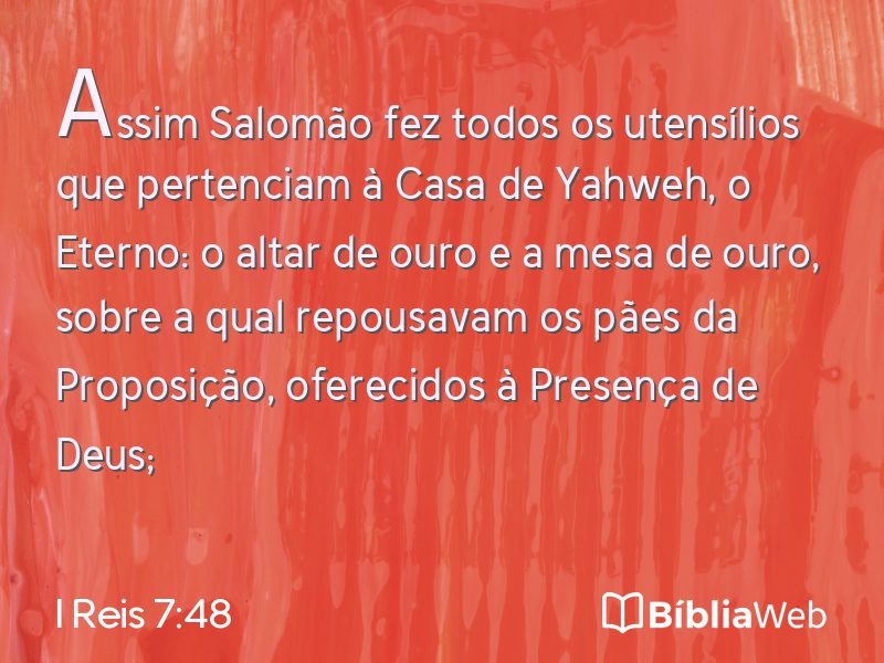 I Reis 7:48 em imagem para compartilhar