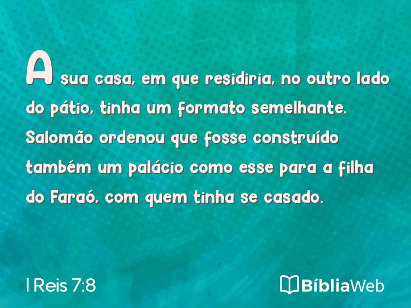I Reis 7:8 em imagem para compartilhar