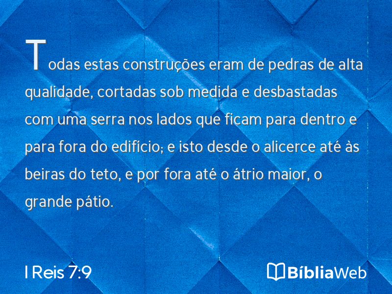 I Reis 7:9 em imagem para compartilhar