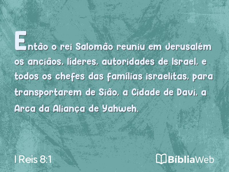 I Reis 8:1 em imagem para compartilhar