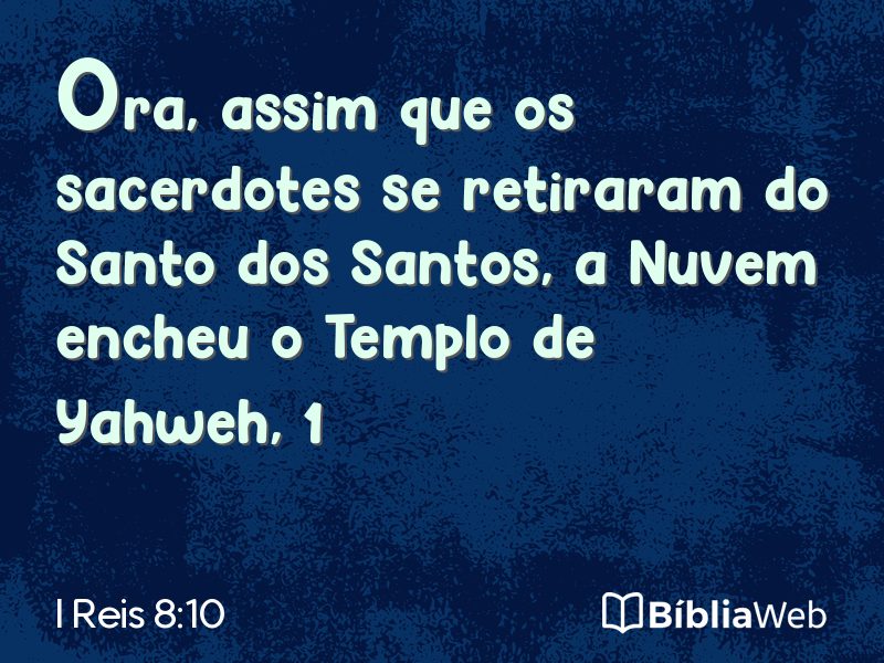 I Reis 8:10 em imagem para compartilhar