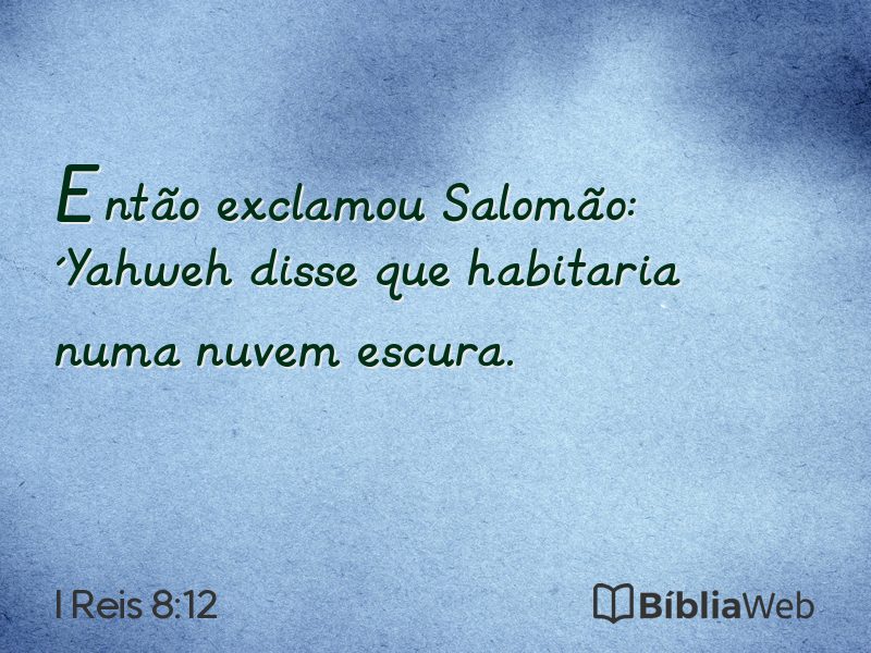 I Reis 8:12 em imagem para compartilhar