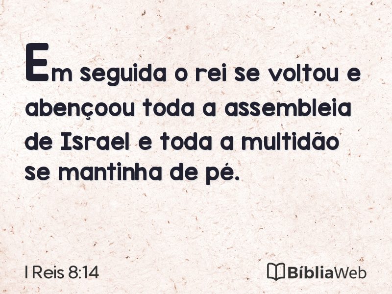 I Reis 8:14 em imagem para compartilhar
