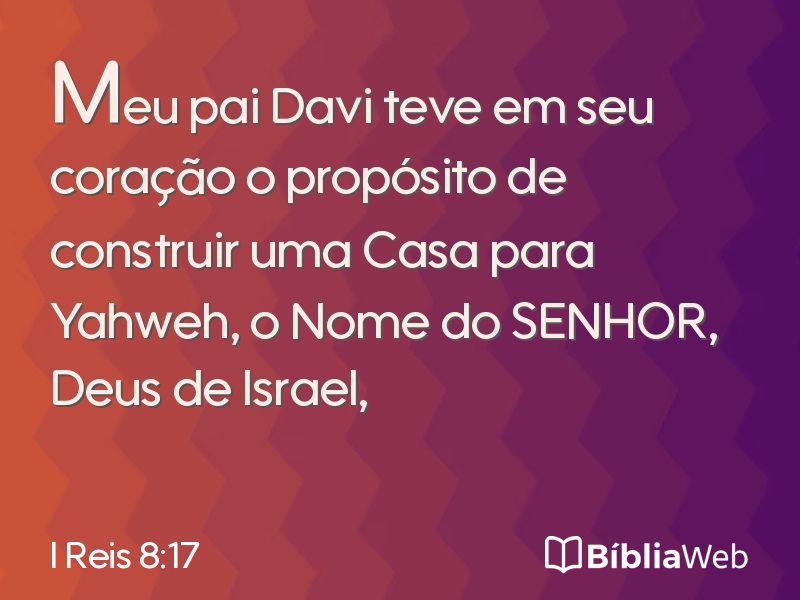 I Reis 8:17 em imagem para compartilhar