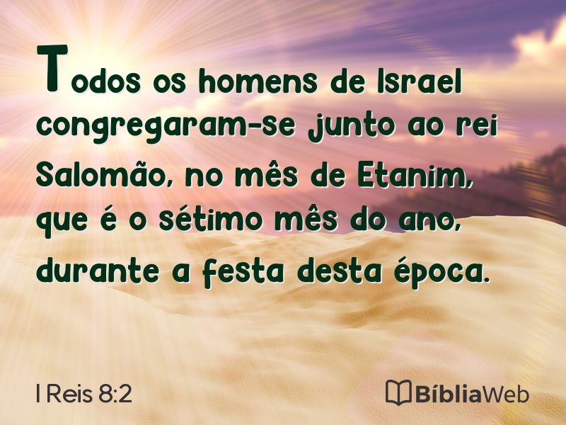I Reis 8:2 em imagem para compartilhar