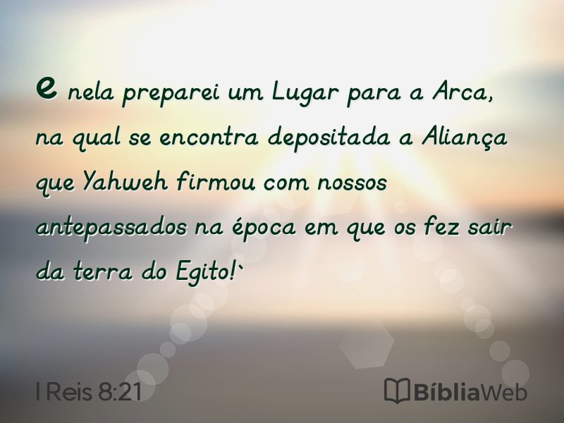 I Reis 8:21 em imagem para compartilhar