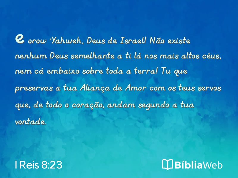 I Reis 8:23 em imagem para compartilhar